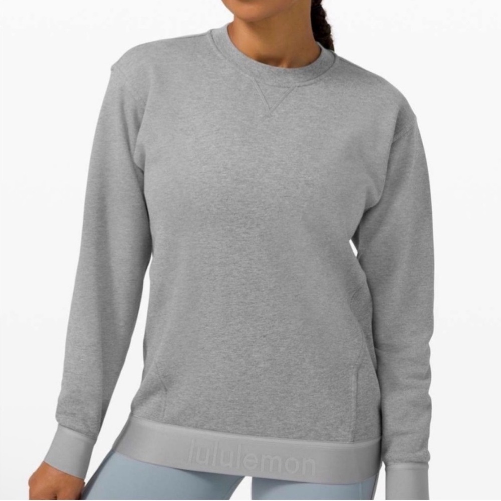 lululemon athletica Heather Gray Crew Sweatshirt